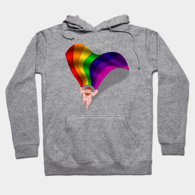 Pride Flag Hoodie by BEarMUSEMENT